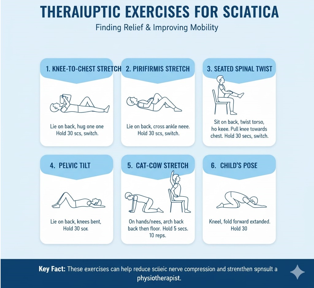 Therapeutic Exercises for Sciatica at Ace Physiotherapy Hyderabad